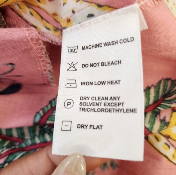 Fox & Hen Pink Animal & Leaf Print Dress Size XLarge - Picture 16 of 16